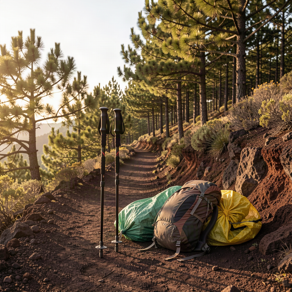 Hiking equipment rental for trails in Tenerife